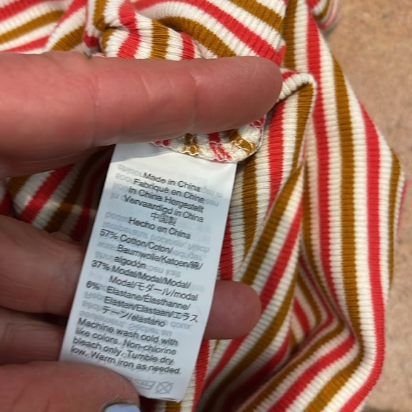 Madewell Coral and White Striped Mini Dress - Picture 6 of 7